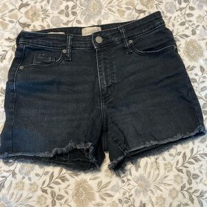 Women's Black Denim Shorts 4/27